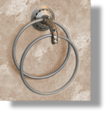 Pompadour Double Towel Ring