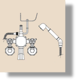 Monarque Exp. Tub & Shower Mixer Wall M.