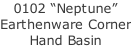 0102 “Neptune” Earthenware Corner Hand Basin