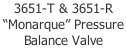 3651-T & 3651-R  “Monarque” Pressure  Balance Valve