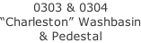 0303 & 0304 “Charleston” Washbasin & Pedestal