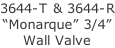 3644-T & 3644-R “Monarque” 3/4” Wall Valve